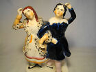 Staffordshire Figurine of Dancing Couple 7 3/8"h mid-19th Figure Statue Dancers