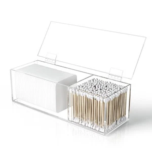 Acrylic Clean Pad Storage Box for Clean Skin Club, Square Cotton Pad Dispense... - Picture 1 of 9