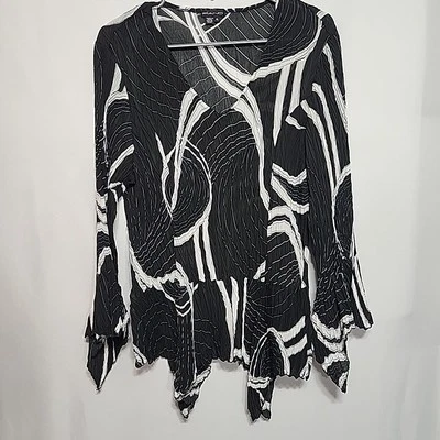 Blusa vintage de piano arrugada talla XL caprichosa hada gótica artística manga campana romántica Foto 1 de 4