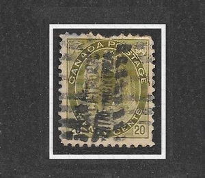 CANADA QV 1898 20c olive green vf used SG 165 - Picture 1 of 1