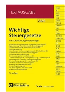 NWB Gesetzesredaktion / Wichtige Steuergesetze / 9783482684562 - Bild 1 von 1