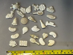 Antique Ceramic Miniatures French Baking Cake Topper Items Curios 1900s 7c - Picture 1 of 2