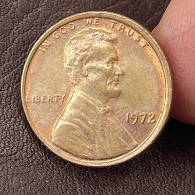 1972 Lincoln Memorial Penny Rotated Die Error Double Rim Obverse No Mint #2 - Image 1 of 4