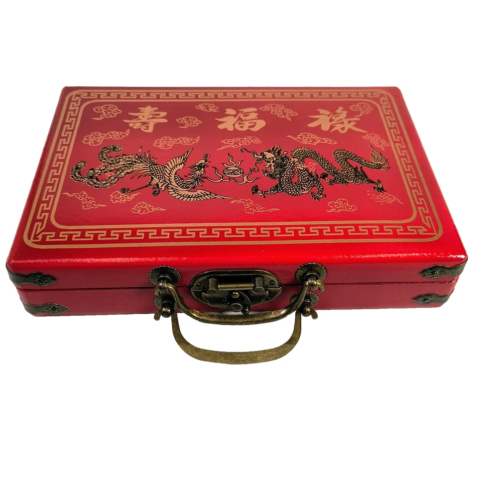 Mahjong 144 Tiles Mah-Jong Set Piece w/ English Instructions Unused - Image 1 of 4