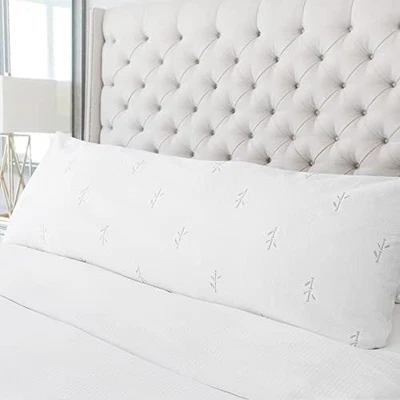 FeelAtHome Bamboo Cooling Waterproof Body Pillowcase Zippered Pillow Cover 20x54 - Image 1 of 4