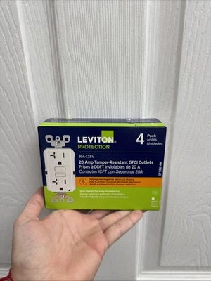Leviton GFTR2-4W самотестирование SmartlockPro тонкий GFCI вскрытия розетка - Изображение 1 из 4