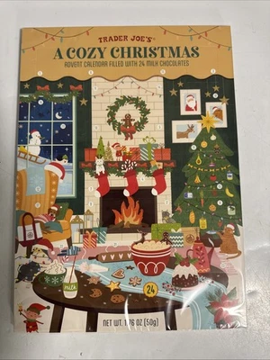 Calendario de Adviento de Vacaciones Trader Joe's Una Acogedora Navidad 24 Chocolates con Leche Foto 1 de 2