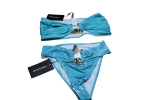 Conjunto de bikini PrettyLittleThing azul para mujer US 10 UK 14 poliéster - Imagen 1 de 9