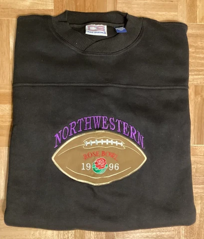 VINTAGE ...1996 ROSE BOWL NORTHWESTERN SWEATSHIRT MENS XL Cover