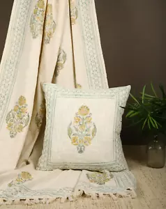 1 Funda Cojín Estampado Floral Bloque con Tiro Set Hermosa Decoración Dormitorio - Imagen 1 de 14