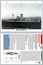 HMS Warspite - 1915-1945 - Capital Ships - Atlas Warships Maxi Card