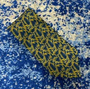 Giorgio Armani Vintage Blue Gold Green Abstract 100% Corbata de seda Italia - Imagen 1 de 4