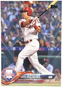 2018 Topps Series One - Rhys Hoskins - Father's Day Blue /50 Rookie RC Phillies - Picture 1 of 2