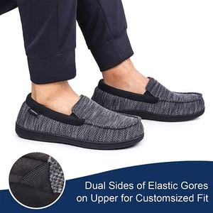 Zapatillas mocasín de algodón para hombre Merrimac coral forradas de vellón con plantilla extraíble - Imagen 1 de 5