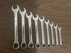 Combination Wrech Set Dropped Forged Steel 9 Pc Set Metric - Picture 1 of 4
