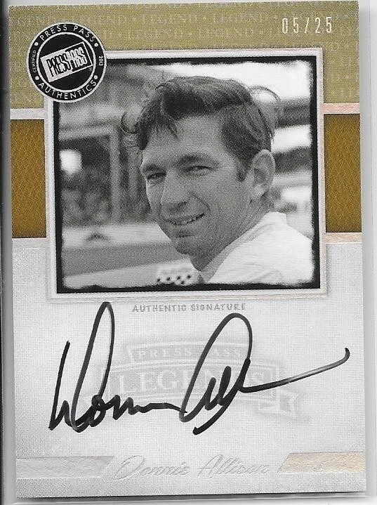 2013 Press Pass Legends DONNIE ALLISON AUTOGRAPH AUTO 5/25 - Image 1 of 1