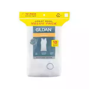 10er Pack Gildan Herren Baumwolle Ärmellos Tank Shirt Top Atmungsaktiv Baumwolle Super Weich - Bild 1 von 5