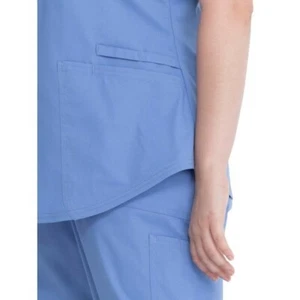 Scrubstar Unisex Solid V-Neck Scrub Top WM01T895 LARGE CIELBLUE - Picture 1 of 3