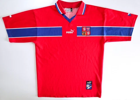 CZECH REPUBLIC 1998 Puma Home basic Football Shirt XL Mens Vintage Soccer Jersey Cover