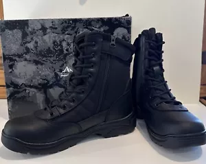 Botas tácticas militares NORTIV 8 para hombre cuero negro motocicleta EE. UU. 10/UK 9 NUEVAS EN CAJA - Imagen 1 de 23