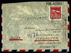 CHILE, AIR MAIL COVER FROM VALPARAISO TO GRENCHEN, SWITZERLAND, YEAR 1948 - Picture 1 of 1