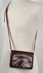 PRIMONAIP Crossbody Purse Genuine Leather Bag Made in Italy Brown, Blue, Red - Picture 1 of 11