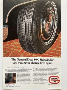 1969 General Tire Print Ad Dual S-90 Sidewinder - Picture 1 of 2