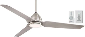 F753L-BNW, Java LED 54" 3-Blade Outdoor Ceiling Fan with LED Light, Brushed Nick - Picture 1 of 8