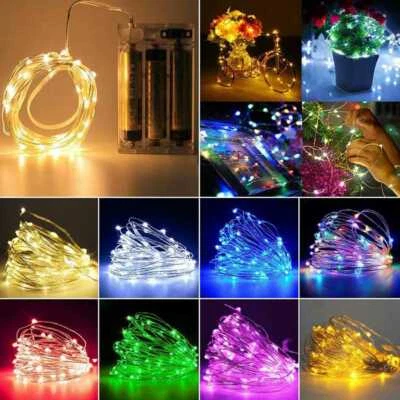 Waterproof 50/100 LEDs String Copper Wire Fairy Lights Battery Christmas - Image 1 of 4