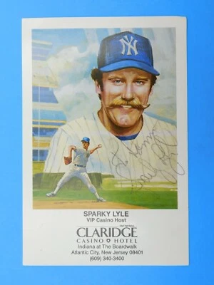 MLB Sparky Lyle Autographed Stat Card, JSA Certified - Image 1 of 3