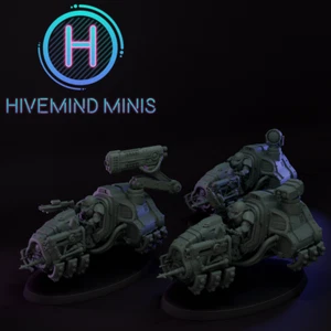 Leagues of Space Dwarves, Hearth Jetbike Droids x 3, Hivemind Minis - Picture 1 of 1