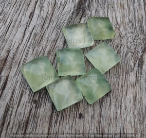Piedras preciosas naturales de forma cuadrada de prehnita, cabujón calibrado 5 mm-20 mm - Imagen 1 de 10
