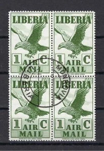 Liberia 1938 Sc# C4 Airmail Eagle block 4 NH CTO - Picture 1 of 1