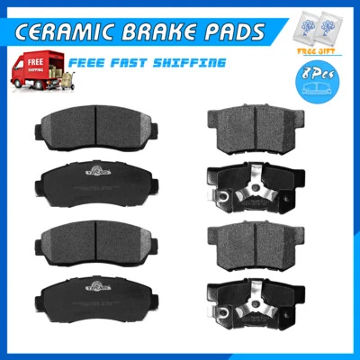 Front and Rear Ceramic Brake Pads for  2007-2011 Honda CR-V Brakes Pad Kit - Imagem 1 de 4