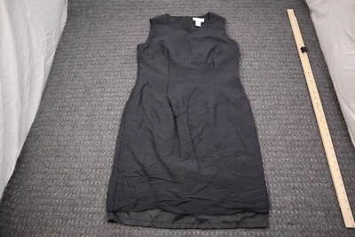 Worthington Little Black Dress Womens Size 8 100% Silk Knee Length Half Back Zip - Image 1 of 4