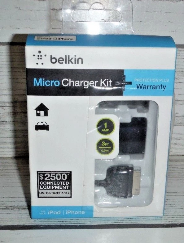 Belkin iPod iPhone Micro Charger Kit Cell Black Phone Accessories NIP - Image 1 of 1