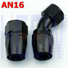 AN16 AN -16 16AN 0 45 Degree Elbow Fuel Swivel Fittings Hose End Oil Adaptor 2PC