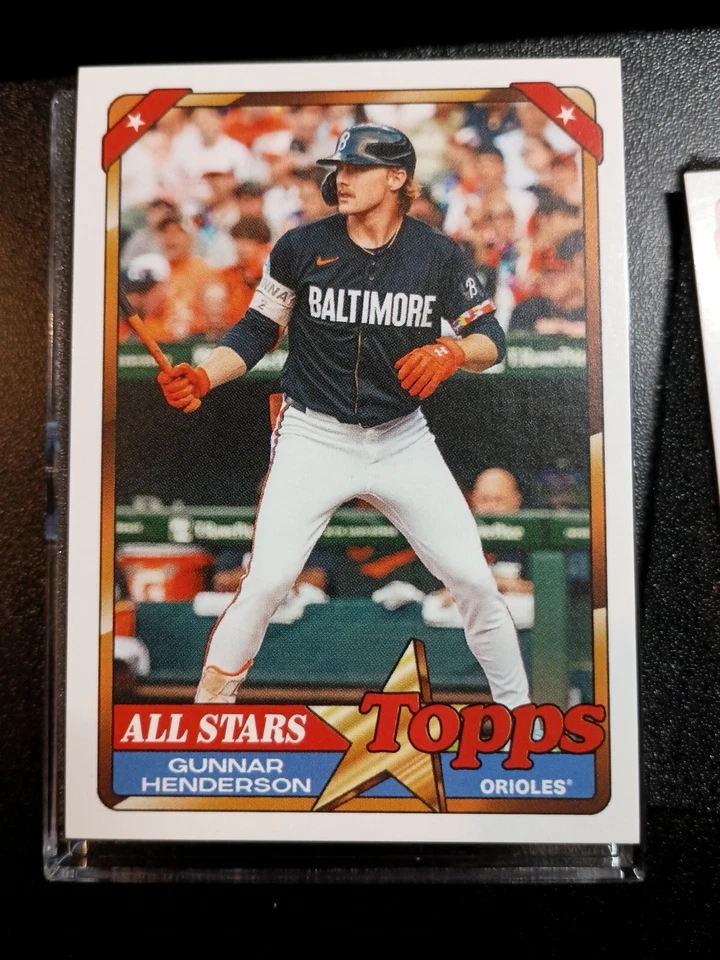 2024 Topps Throwback Thursday Gunnar Henderson 1990 AMES ALL-STARS Orioles 88 SP - Image 1 of 2