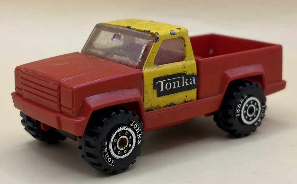 Tonka (USA) Plastic & Tinplate Pick-Up Truck - Red/Yellow  - Image 1 of 4
