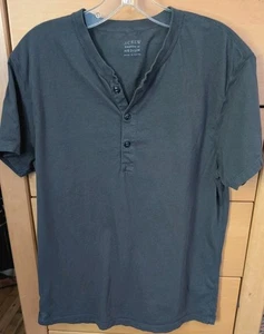 Herren J Crew braun Kurzarm Henley T-Shirt Medium - Bild 1 von 2