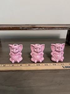 Vintage Bastler Makramee Elefant Perlen. 3 Stück Keramik Boho - Bild 1 von 5