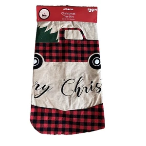 NUEVA Falda Árbol de Navidad Vacacional 48" Fieltro y Arpillera Pastilla con Árbol de Navidad - Imagen 1 de 6