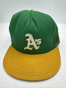 VINTAGE 70’s A’s Official Baseball SnapBack Mesh Trucker Hat Cap MLB  Dal-Cap - Picture 1 of 16