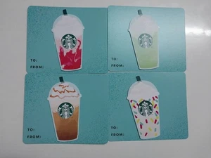 Starbucks Card Gift Cards Die Cut Frappuccino x 4 for Collecting Thailand - Picture 1 of 4
