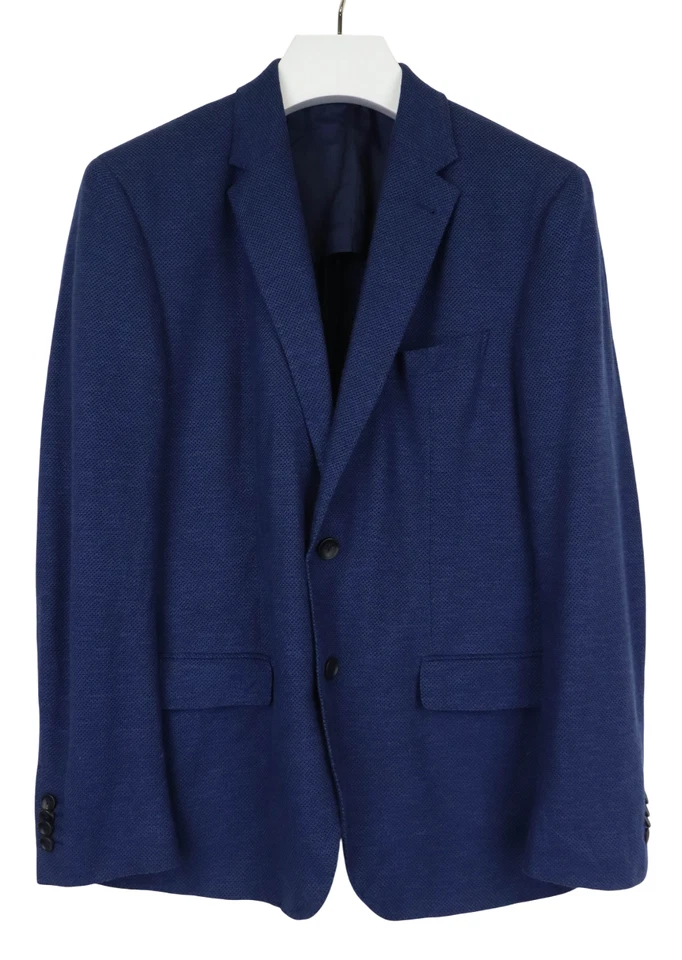 Blazer Baldessarini Richardson para hombre (UE) 52 azul mezcla de lino de una hilera Foto 1 de 4