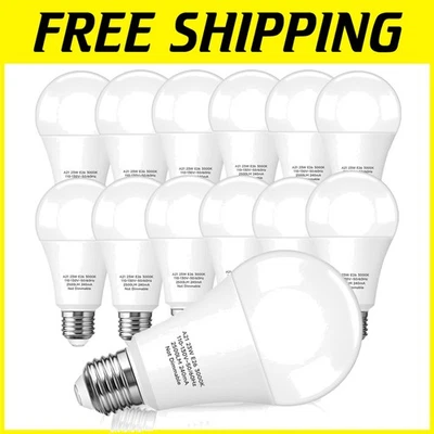 Non-Dimmable A21 23W LED Bulbs 3000K Warm Light - Safe & Eco-Friendly 12 Pack - Image 1 of 4