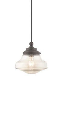 Livex Lighting 41223 Bronze Single Light 9"W Mini Pendant - Image 1 of 4