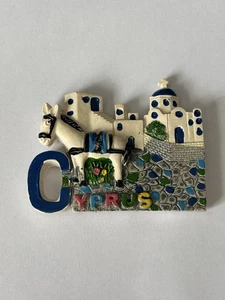 Cyprus Donkey Fridge Magnet 3D Hand Painted Resin Travel Tourism Gift - Picture 1 of 4