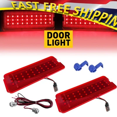 Ajuste 1999-2007 Ford F-250 F-350 F-450 F-550 2x Panel de puerta interior Luz LED Lámpara Foto 1 de 4