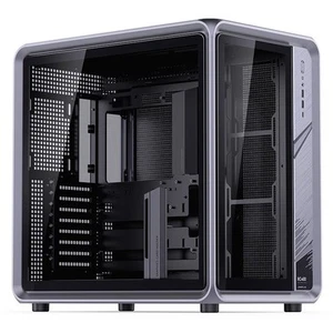 NEW Jonsplus BO400 Mid Tower Dual-Chamber Aluminium Frame Case (Grey) BO400 GREY - Picture 1 of 8